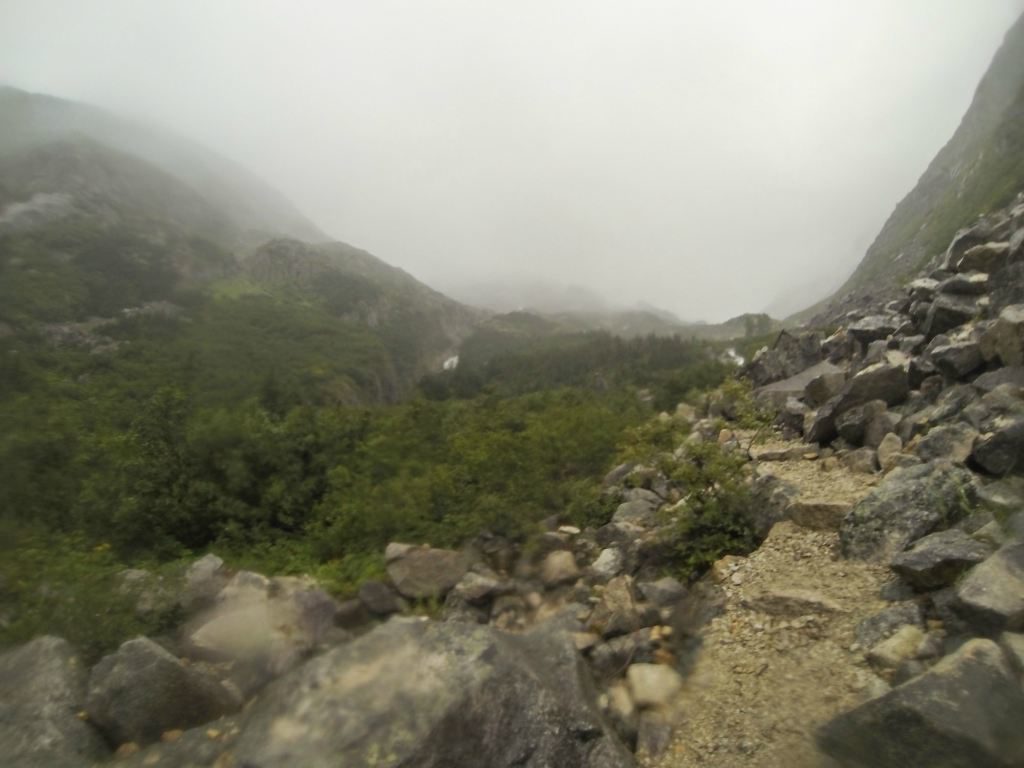 A rocky path on the Chilkoot Trail