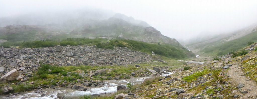Rain and fog on the Chilkoot Trail