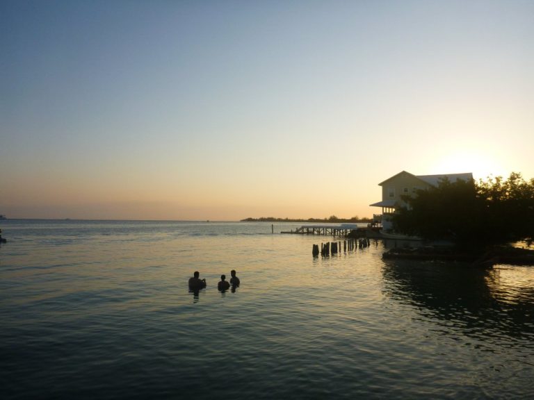 Sunset on Utila Island Honduras